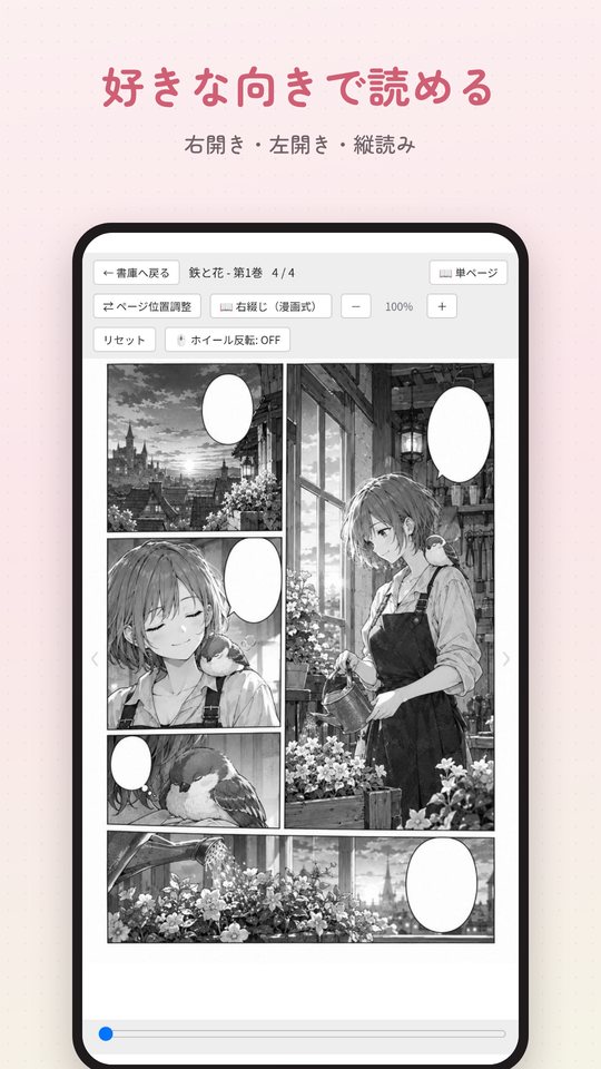 好きな向きで読める